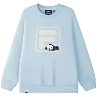 【抗菌功能】FILA斐乐儿童童装卫衣2025年冬季新款男女童加绒上衣