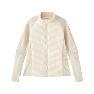 ellesse小贝壳25冬新品鹅绒服网球外套滑雪中间层羽绒针织拼接女