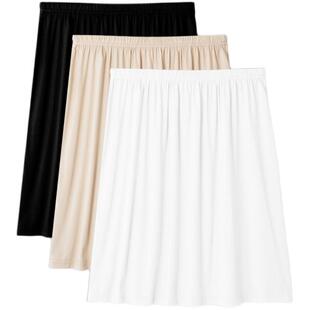 防透衬裙打底裙子夏薄款安全裙内搭白色半身裙中长款防走光内衬裙