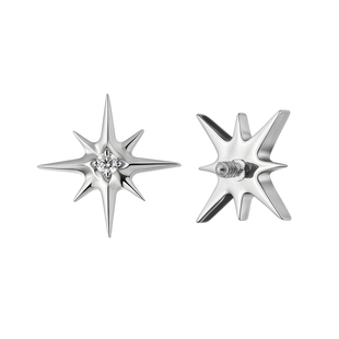 钛研社｜F136钛合金植入级北极星耳钉穿刺耳骨钉养耳防过敏内螺纹