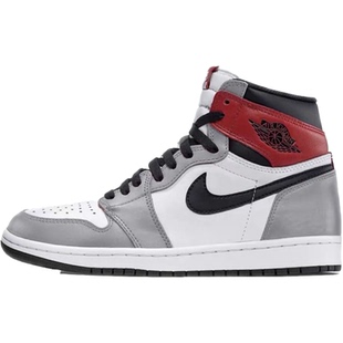 Air Jordan 1 High AJ1烟灰 小Union灰白高帮 篮球鞋 555088-126
