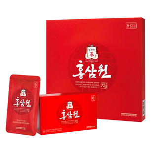 正官庄韩国6年根高丽参元红参液滋补人参礼盒50ml*42包效期至26.5