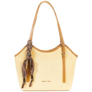 兰诺编织丝巾包托特包2026新款高级感轻奢小众大容量单肩手提女包