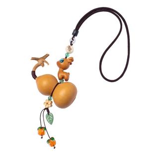 天然葫芦汽车挂件小鹿车载挂件高级车内饰品挂饰新款装饰平安吊坠