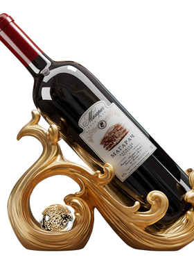 风生水起红酒架摆件轻奢高档创意家居客厅电视柜酒柜餐边柜装饰品