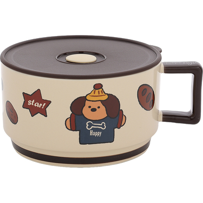 熊谷组高颜值泡面碗带盖陶瓷饭盒