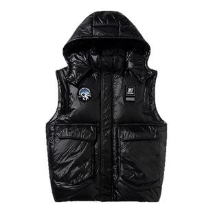 mYes牧野森运动加绒连帽马甲男女情侣冬新款保暖外穿内搭马夹外套