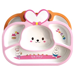 动物大联盟分格盘婴儿童餐盘家用分隔创意卡通可爱宝宝辅食盘勺子