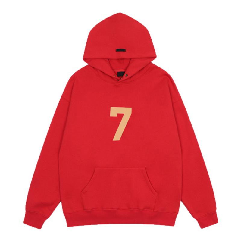 FEAR OF GOD FOG主线第七季数字7植绒印花潮男女套头连帽卫衣外套