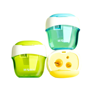 晨光卷笔刀三孔转笔刀削笔刀小学生儿童幼儿园迷你型专用手动刨笔机粗三角铅笔刀削笔器大口径多功能旋笔刀