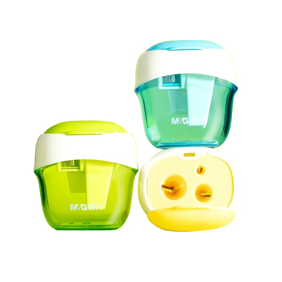 晨光卷笔刀三孔转笔刀削笔刀小学生儿童幼儿园迷你型专用手动刨笔机粗三角铅笔刀削笔器大口径多功能旋笔刀