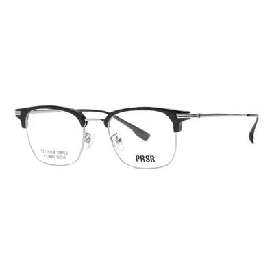 帕莎超轻半框纯钛眼镜近视防蓝光