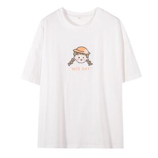 初中生T恤短袖少女高中学生2026年夏季新品13岁套装七分裤两件套