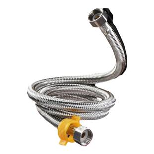 304不锈钢编织软管加厚防爆马桶角阀连接水管热水器冷热4分进水管