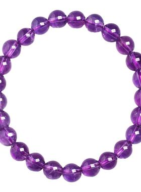 乌拉圭天然紫水晶手串浓紫高品质