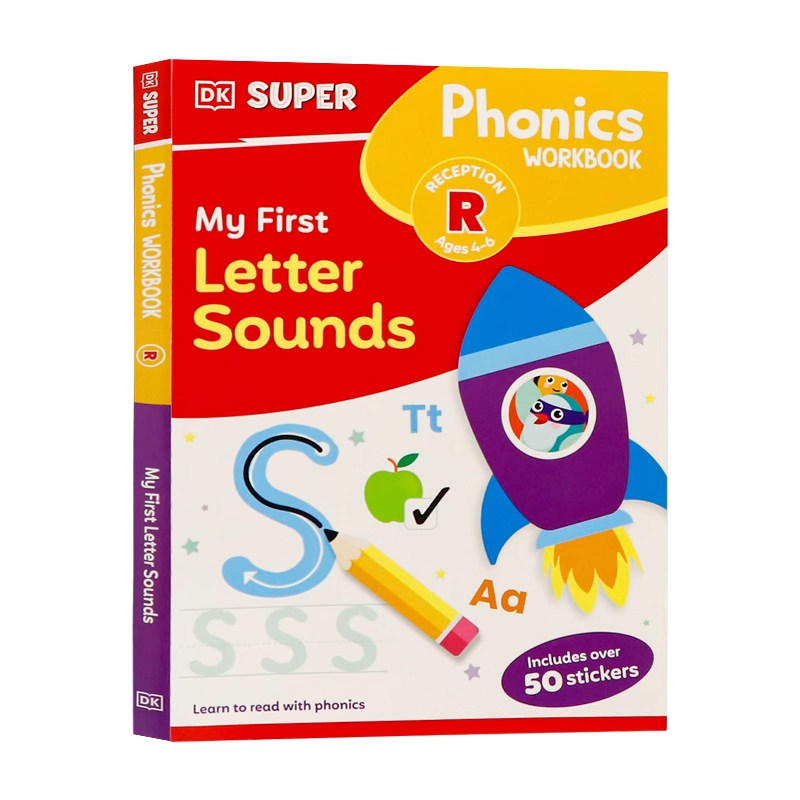 DK超级拼读我的第一个字母发音英文原版 DK Super Phonics My First Letter Sounds 儿童英语学习工具书全彩插图 小学生教学教辅