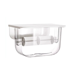 透明卫生间厕纸盒卡通kt简约款可爱抽纸盒免打孔壁挂卷纸盒纸巾架