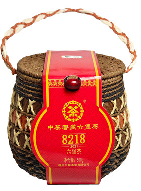 中茶8218窖藏六堡茶500g箩装2021