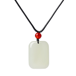 宫里上新和田玉吊坠男天然玉石无事牌项链项坠挂绳生日礼物送男友