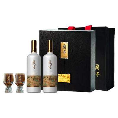 会稽山绍兴黄酒兰亭国潮20年陈老酒花雕酒高端宴请1L*2瓶盒装礼盒