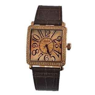 正品聚利时正方形手表女韩国时尚复古大表盘水钻男女表防水石英表