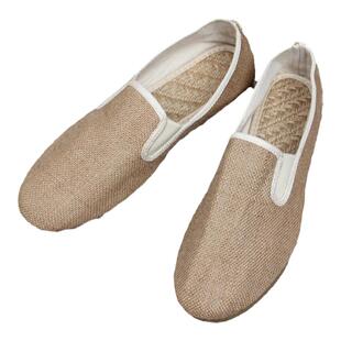 云南手工麻鞋纯色男款懒人鞋乐福休闲民族风牛筋软底个性布鞋夏款