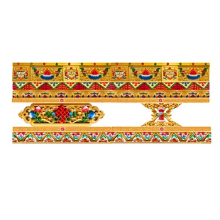 藏式顶墙面装修材料装潢家装寺庙佛堂家居酒店寺院装饰线条边玛