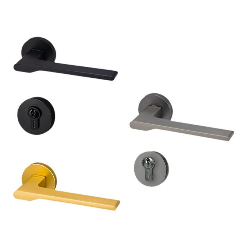 雅洁静音卧室房门锁卫生间木门锁家用通用型房门锁把手锌合金8340