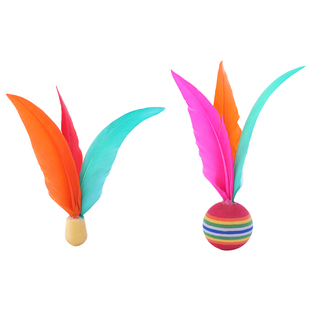 板羽球拍套装三毛球高弹羽毛毽子球毽球儿童小学生专业板球乒羽球