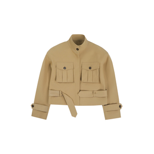 DUE E CHEN Sculpture 工装贴袋束腰夹克 | 解构褶片工装半身裙