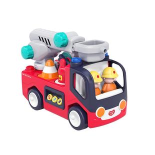汇乐儿童玩具汽车男孩电动消防车宝宝婴儿早教益智仿真云梯升降车