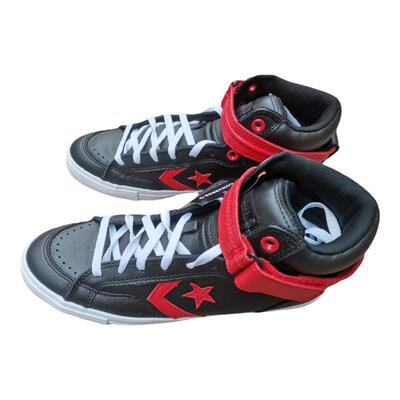 牛皮匡威匡威牛皮高帮魔术贴板鞋