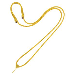 黄金蜜蜡吊坠挂绳可调节纯色系手工项链绳子简约风金色编织挂件绳