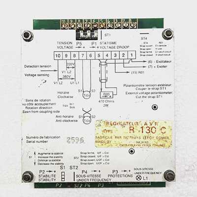 LEROY SOMER R130C AUTOMATIC VOLTAGE REGULATOR R 130 C
