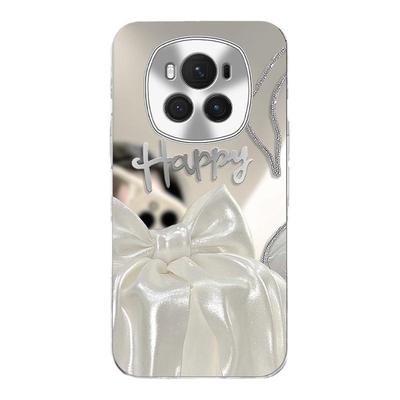 适用于荣耀magic6手机壳荣耀magic5保护套荣耀magic4精孔全包不顶膜丝绸蝴蝶结新款简约硅胶高颜值防摔高级感