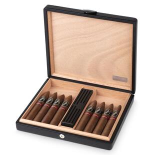 Davidoff/大卫杜夫季诺旅行软触皮革雪茄保湿盒 随身携带保养商务