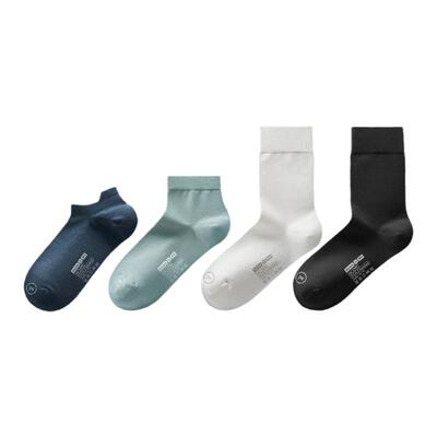 7A抗菌|蕉内银皮301S男士袜子日常中筒袜防臭运动短袜吸汗薄棉袜