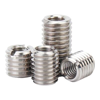 304不锈钢内外牙变径实体螺母螺丝套螺纹转换套一字槽螺护套M2.53