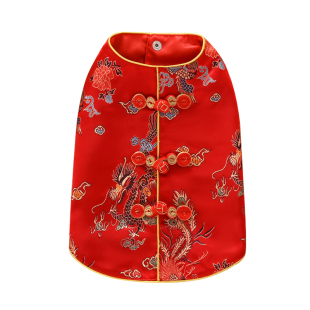 狗狗猫咪衣服唐装春夏秋宠物泰迪比熊过新年结婚礼服中式喜庆汉服