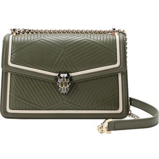 【自营】中古99新未使用Bvlgari/宝格丽女士蛇头扣手提单肩斜挎包