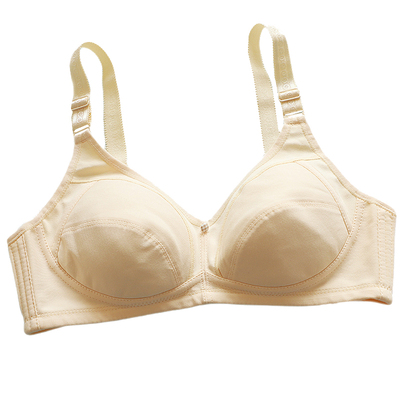 聚拢简约光面全棉无钢圈文胸超薄