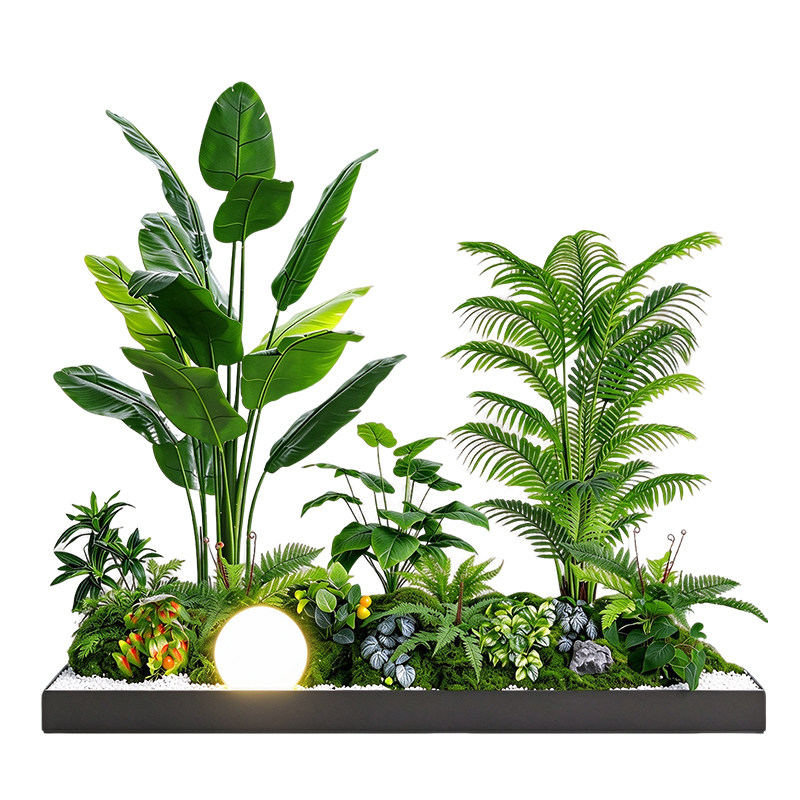 室内橱窗仿真植物造景组合摆件