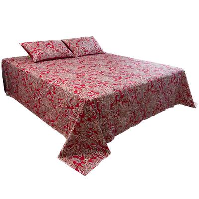 欧式纯棉斜纹小碎花贡缎双人床单