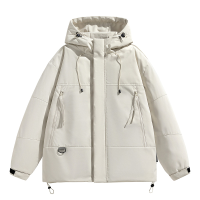 胖胖哥冲锋羽绒服男冬季新款大码宽松立领白鸭绒设计感冬装外套潮