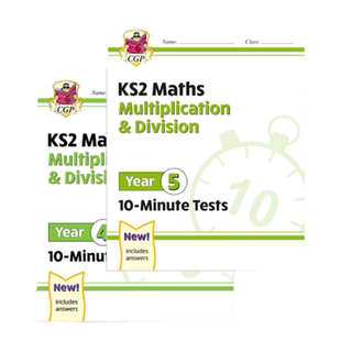 英国CGP原版 New KS2 Maths 10-Minute Test 数学KS2十分钟小测多组合 小学三四五年级趣味练习思维培养 7-10岁