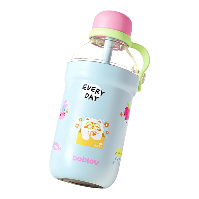 bablov水杯保温杯吸管杯茶水分离泡茶杯咖啡杯冰淇淋杯小巧便携