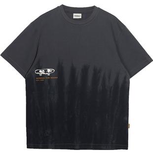 杰克琼斯夏季新款潮流圆领印花刺绣扎染罗纹上衣纯棉短袖T恤男款