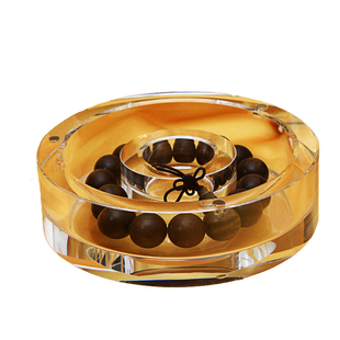 定制密封养珠手串盒子水晶透明收藏圆形佛珠展示文玩首饰收纳盒小