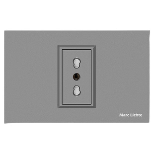 璟宜A01灰色118型组合开关插座面板欧标意大利三圆孔插带开关网络