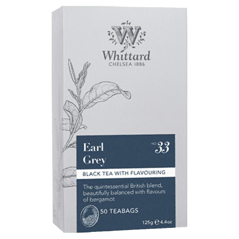 Whittard唯廷德英式伯爵红茶50包圆形袋泡英国进口红茶下午茶包